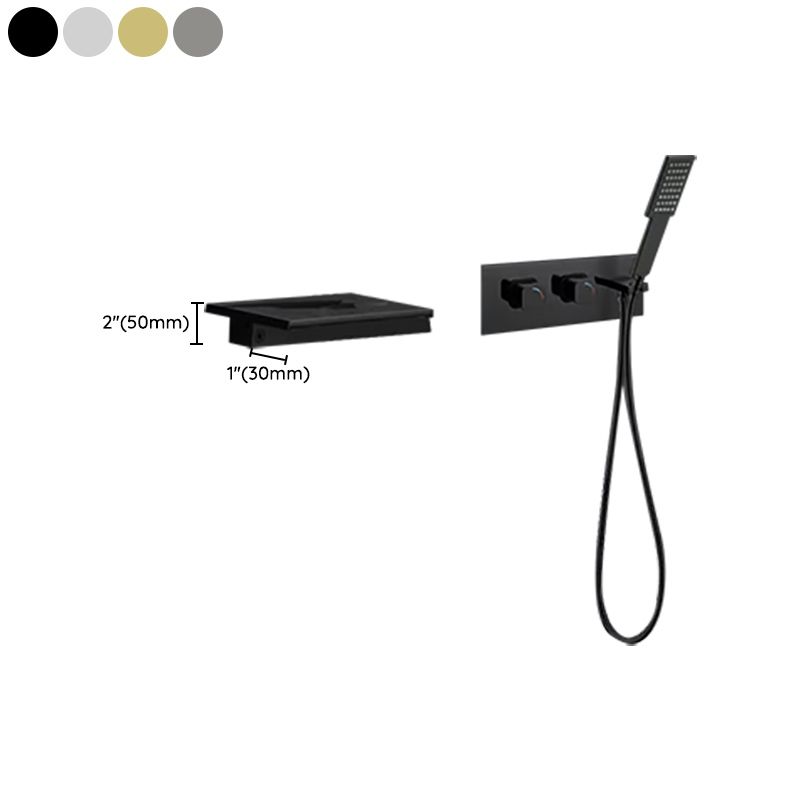 Deck Mounted Copper Roman Tub Faucet Waterfall Low Arc Roman Tub Faucet