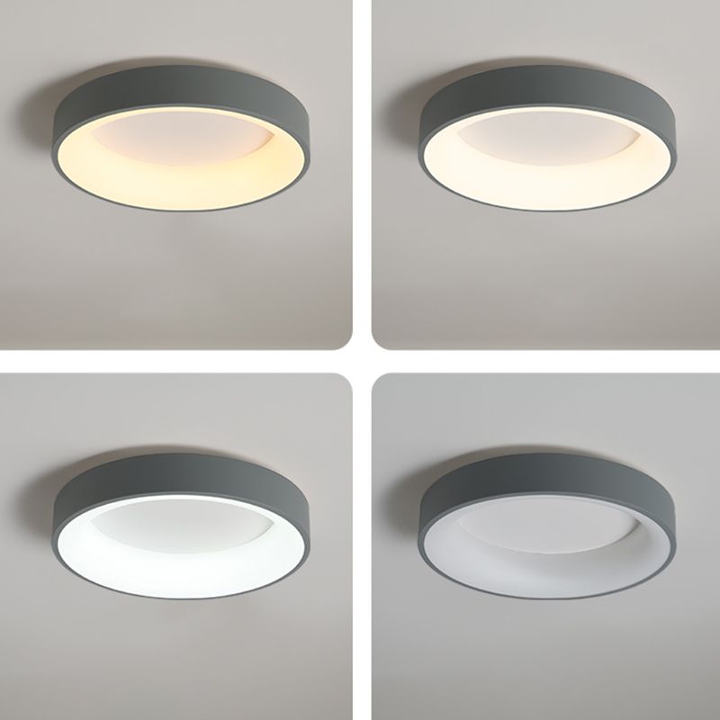 Nouveau Luminaire LED affleurant à tambour moderne 1 luminaire de plafond en acrylique pour