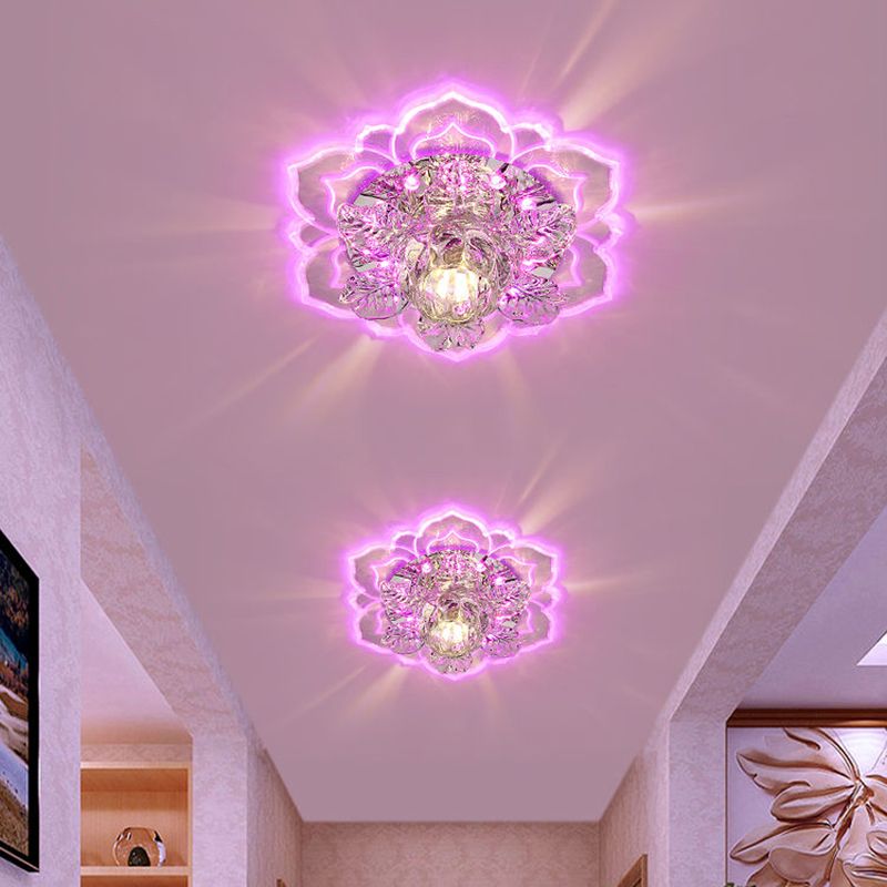 Bloemen Led Opbouw Plafondlamp Minimalistisch Helder Kristal Hal Inbouwlamp
