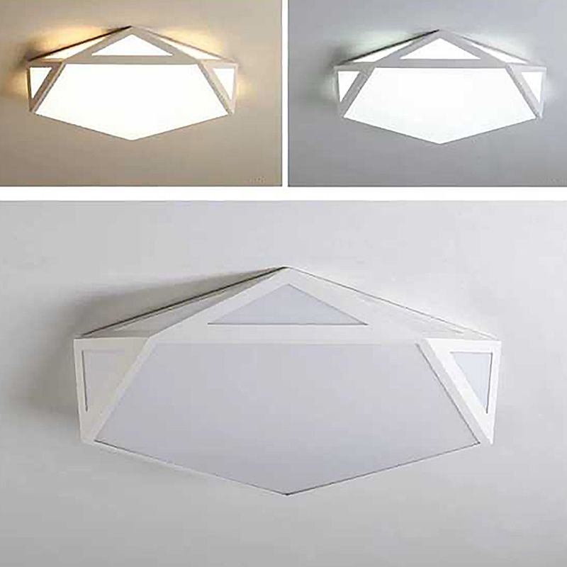 Luz de techo de montaje geométrico creativo Lámpara de macaron de colores para la habitación de Kid