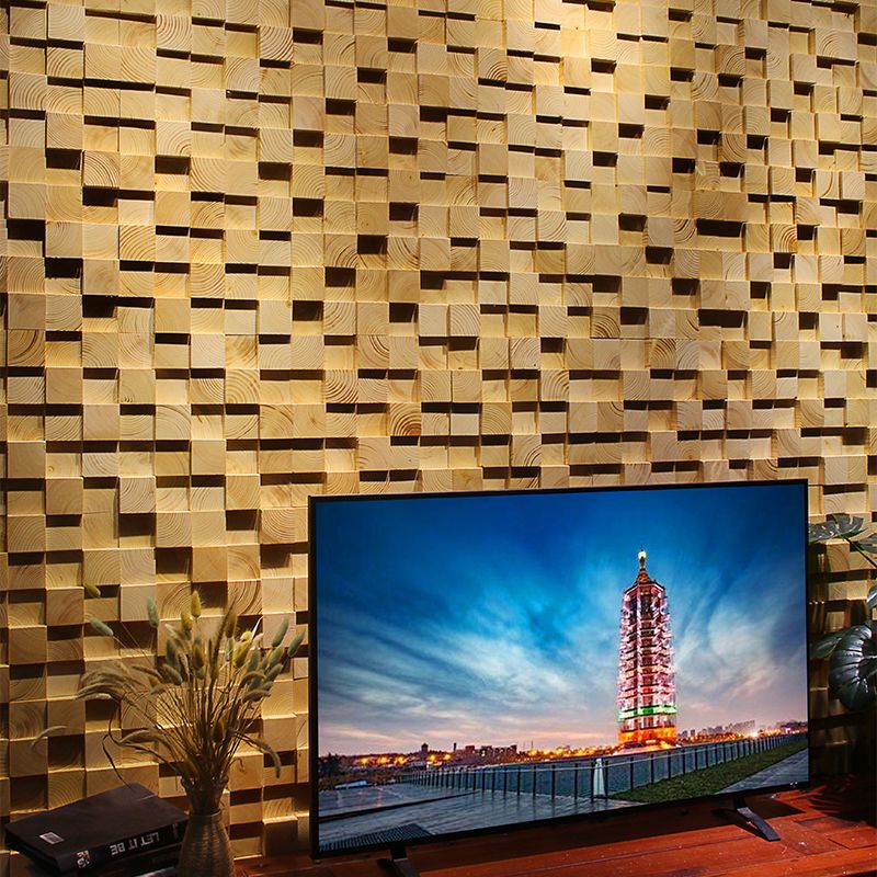 Wood Mosaic Paneling Shiplap Glue Down Indoor Contemporary Wall Paneling