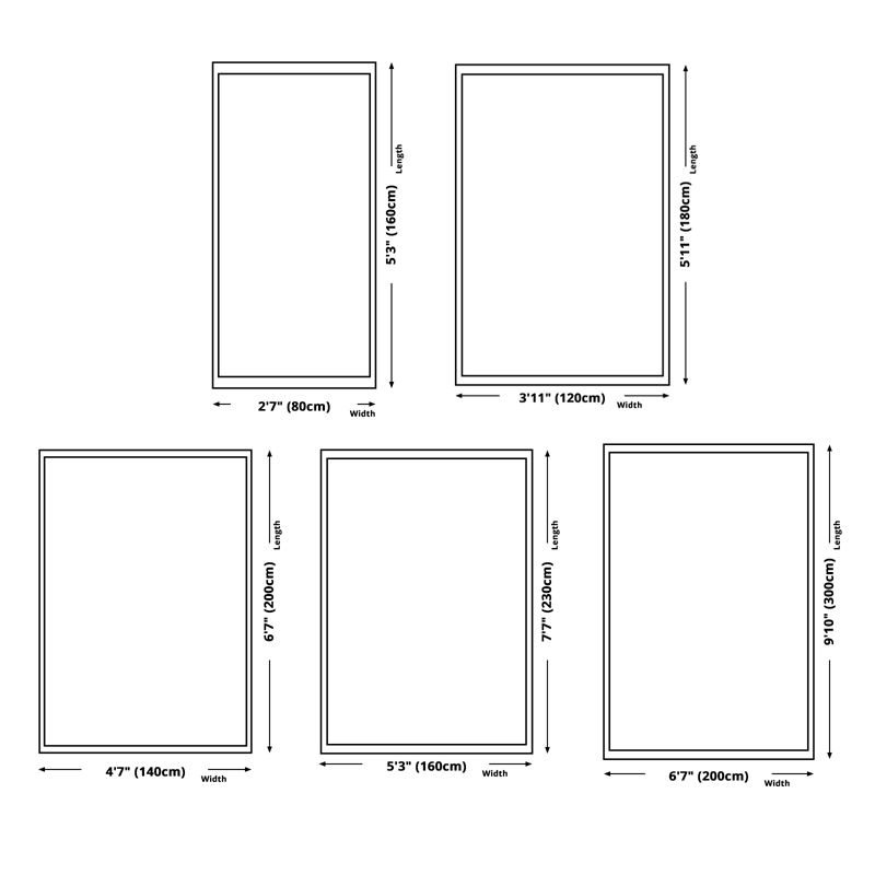 Grey Living Room Carpet Modern Geometric Pattern Area Rug Non-Slip Backing Rug