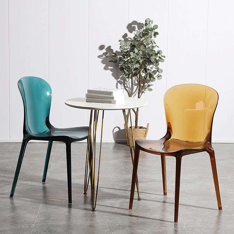 Contemporary Kitchen Dining Side Chair Plastic Parsons Chairs