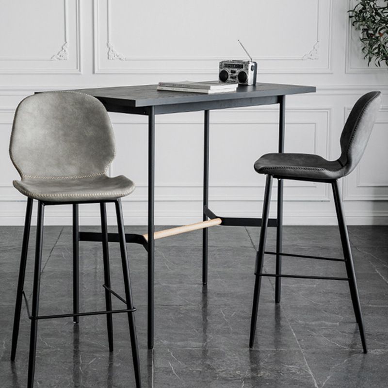 Zeitgenössischer Barhocker aus Kunstleder, 41,5 Zoll, Barhocker für den Innenbereich (2er-Set)