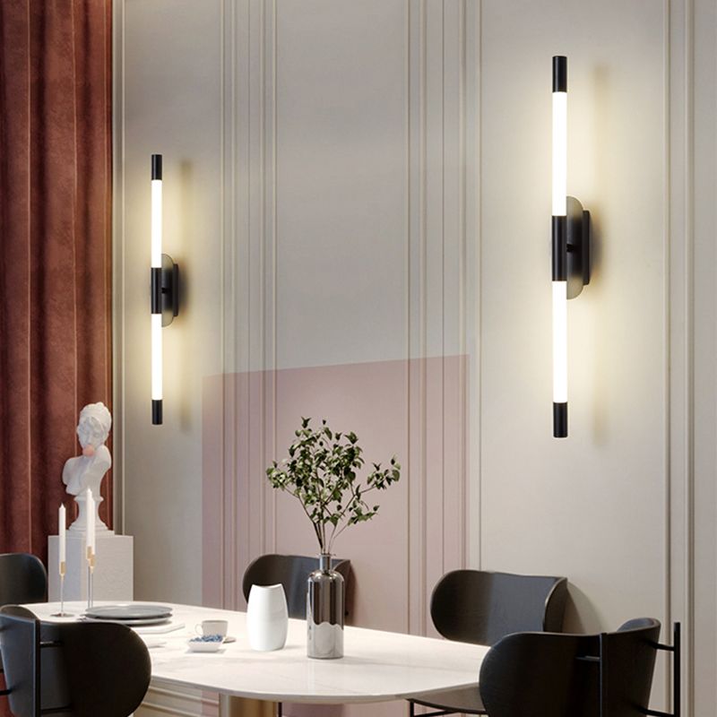 Salon Murne Gamique Postmodern Metal Wall Murd Lightture avec une teinte acrylique