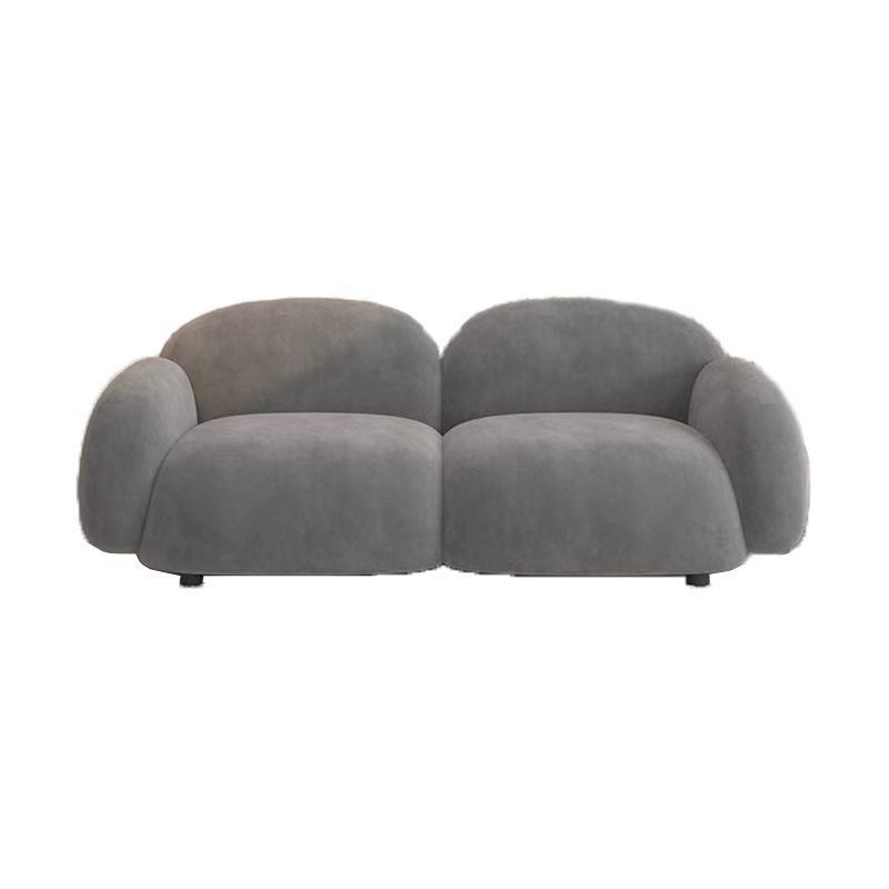 Modern Style Sofa Velvet Cushioned Backrest Sponge Cushions Fill Sofa Bed