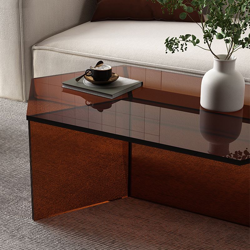 Acrylic Clear Coffee Table Modern Cocktail Table for Living Room