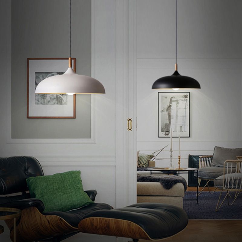 Bowl Shape Contemporary Macron One Head Metal Hanging Lamp Kit for Bedroom Dinning Room