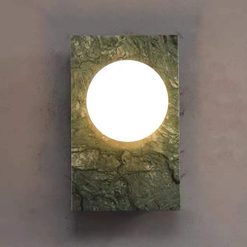 Stone Sphere Wall Sconce Lighting Modern Style 1 Light Wall Lamps
