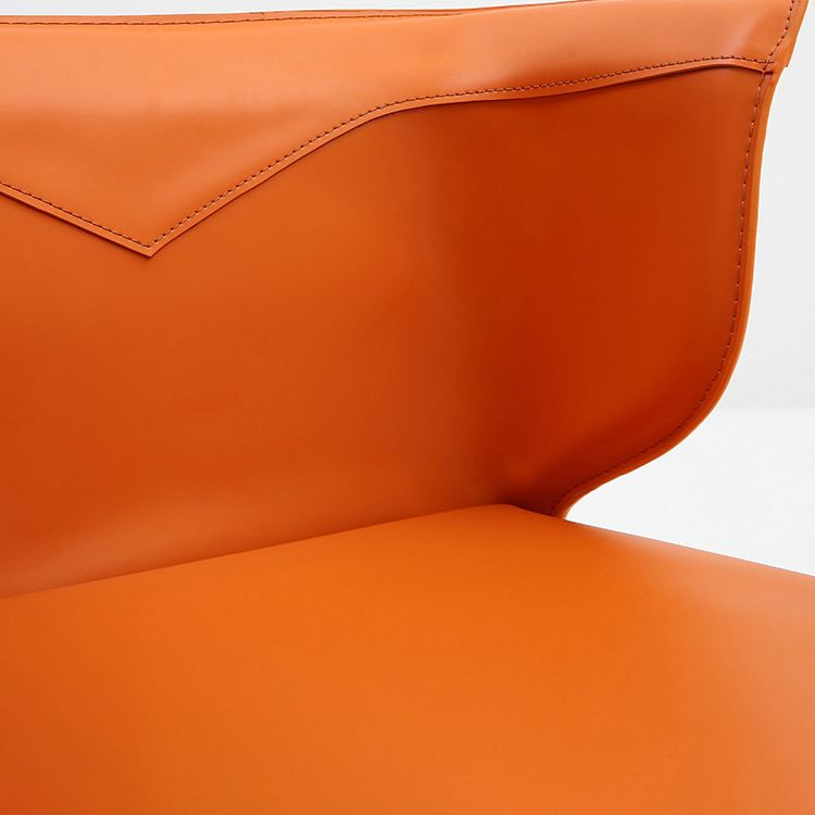 Silla de comedor estilo Wingback Home de cuero con acabado mate (juego de 2)