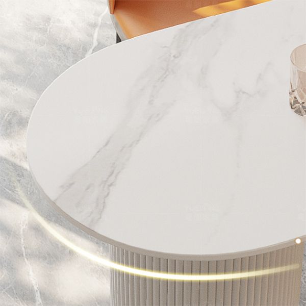 Contemporary Bar Wine Table Stone Bar Dining Table with Double Pedestal