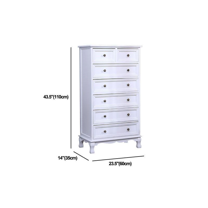 14" W Traditional Wooden Lingerie Chest Vertical Storage Chest with Drawers