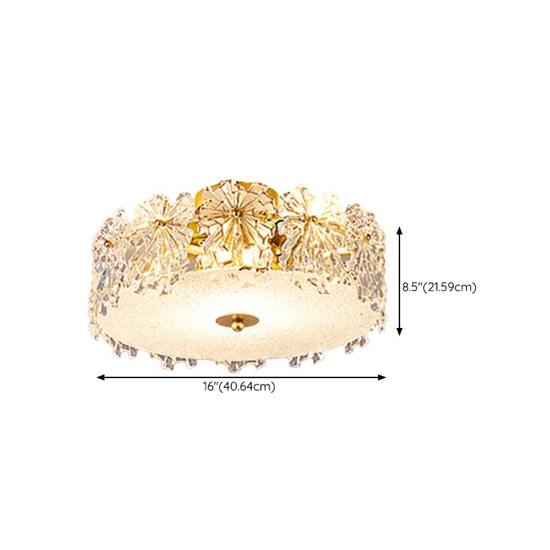 Nordic Glass Ceiling Light Creative Flush Mount Ceiling Light Fixture for Bedroom