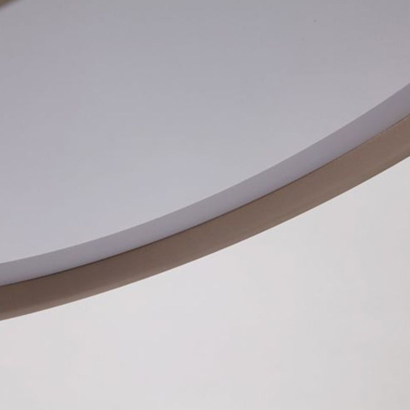 Lámpara de techo de hierro forjado de estilo moderno y conciso con montaje empotrado circular de acrílico y forma de macarrón para dormitorio