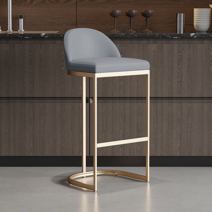 Glam 1/2/5 Pieces Bar Table Set Rectangle Stone Bar Table with Metal High Stools