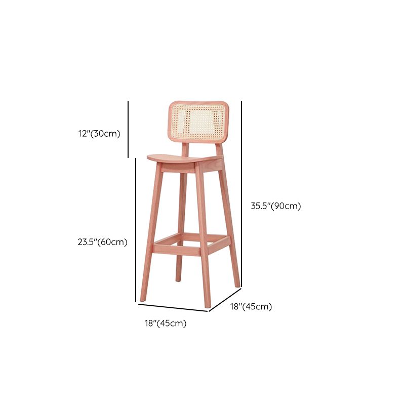 Solid Wood Stool Modern Style Counter and Bar Stool for Living Room