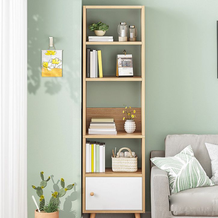 Open Wooden Bookshelf Modern Minimalist Home Corner Bookcase