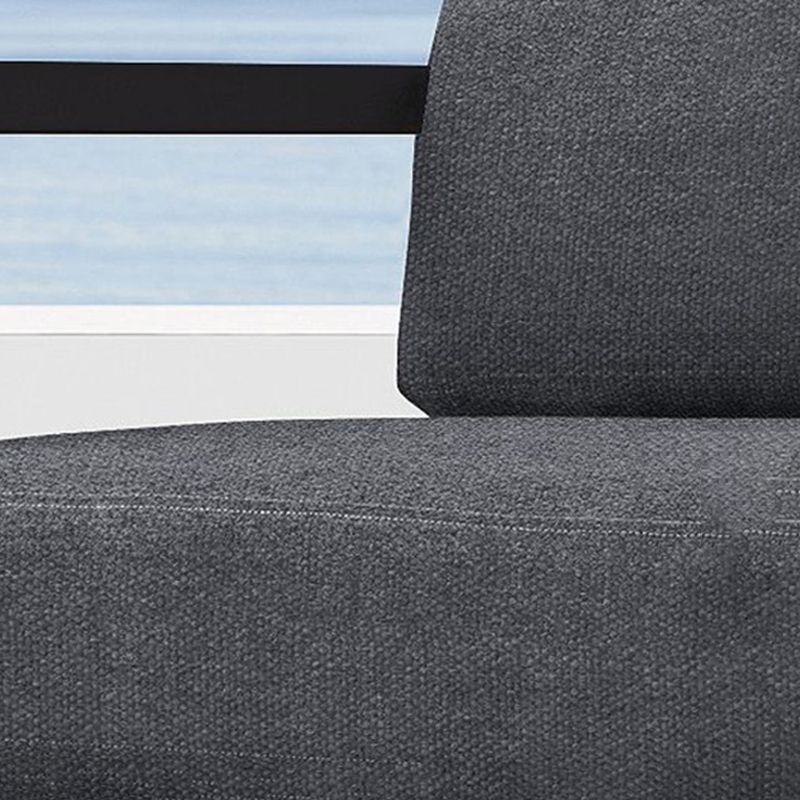 Contemporary Outdoor Patio Sofa Fabric Cushion Gray UV Resistant Water Resistant