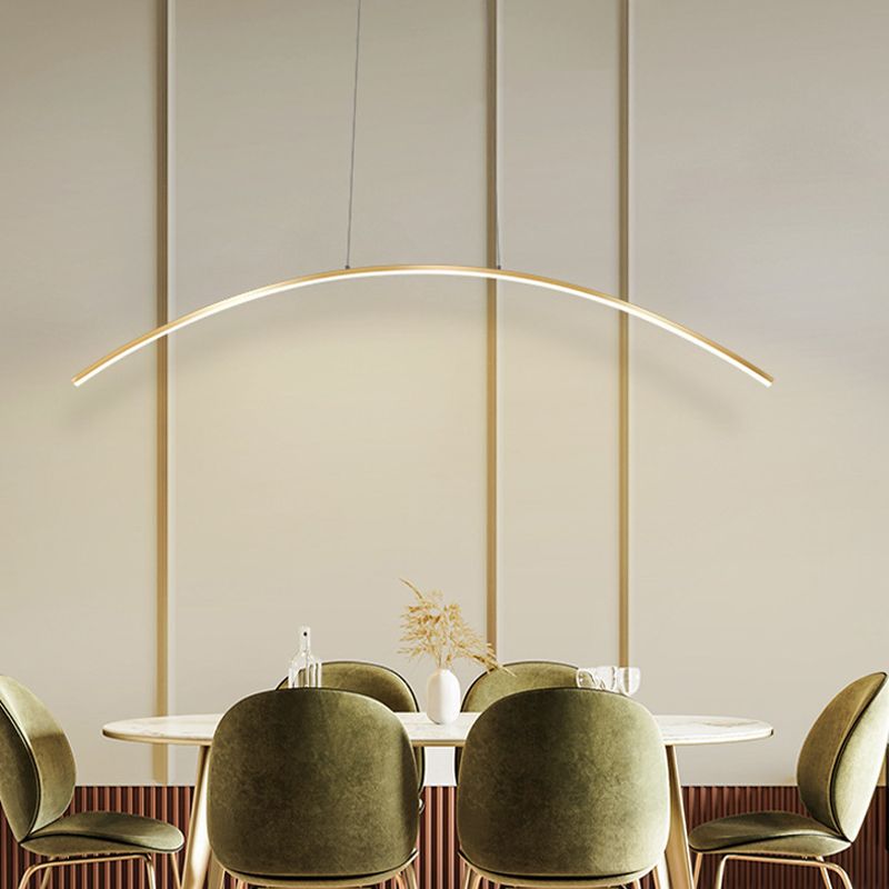 Golden Ceiling Light Contemporary LED Kitchen Island Lighting for Foyer