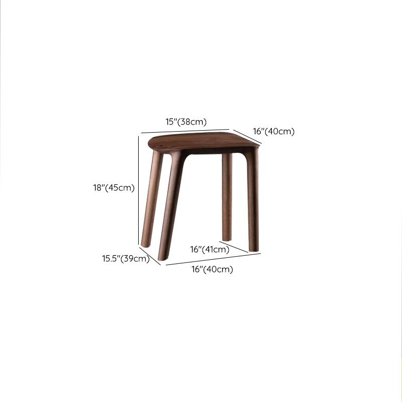 Solid Wood Counter and Bar Stool Indoor Industrial Backless Stool