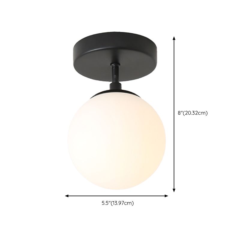Modernism black Ceiling Light glass Flush Mount Lighting for Hallway