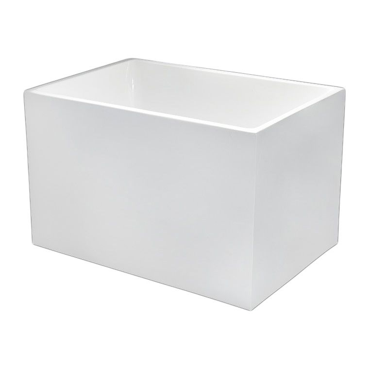 Back to Wall Soaking Bathtub Rectangular Modern Bath Tub (Board not Included)