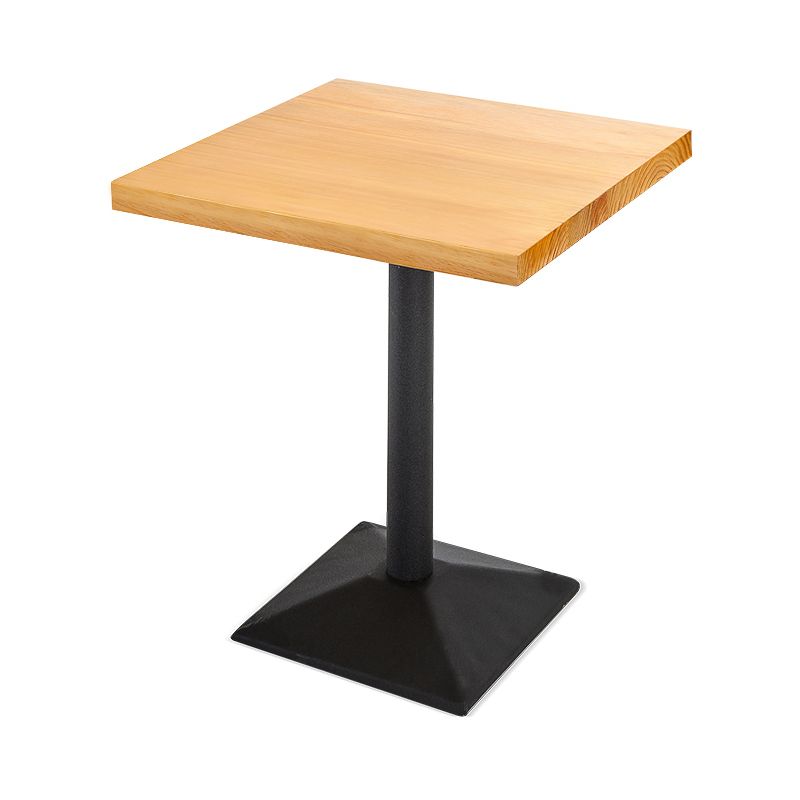 Industrial Massivholz Esstisch Brauner Quadratisch mit Sockelbasis für Esszimmer
