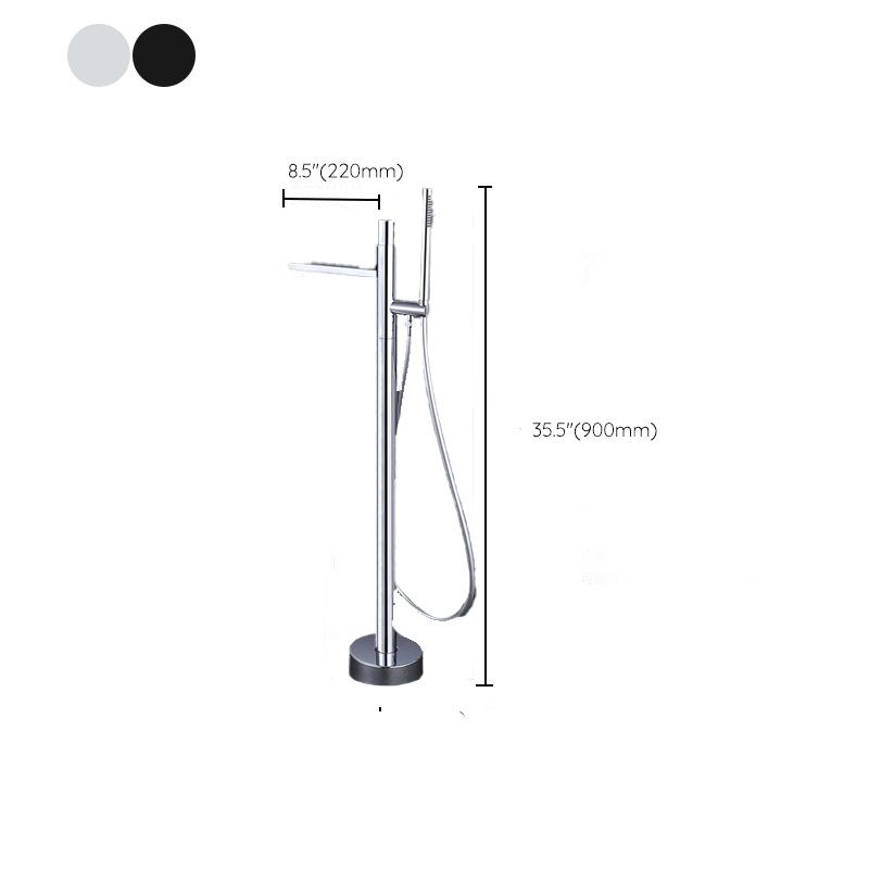 Bathroom Faucet Floor Standing Handheld Shower Head Rod Handle Faucet