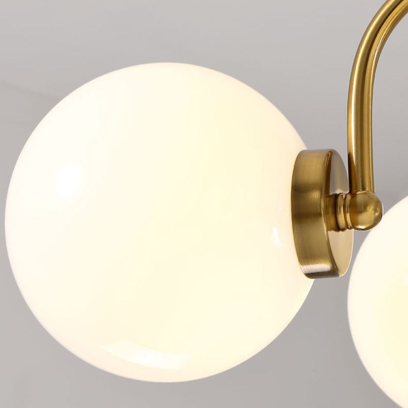 Modern Chandelier Simple Glass Shade Hanging Lighting Fixture for Sitting Room