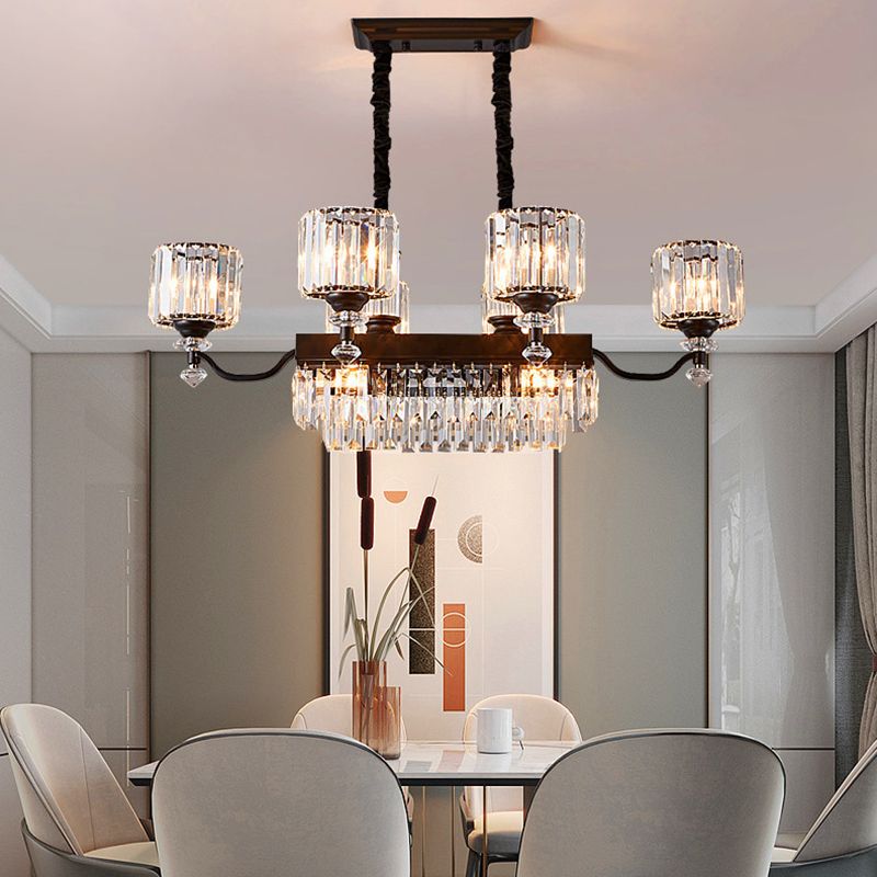 Nordic Style Hanging Lamp Cylinder Shape Island Light Fixture for Dining Room