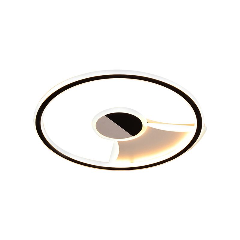 Modern Wit/Warm Flush Mount Lighting Acryl 16 "/19.5" /23.5 "Flush Mount Lights in Black