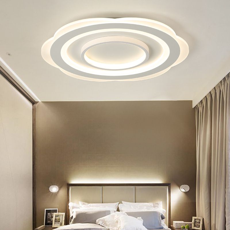 16 "/19.5" /23.5 "Bloemplafondarmatuur Moderne acryl woonkamer spoeling licht in warm/wit