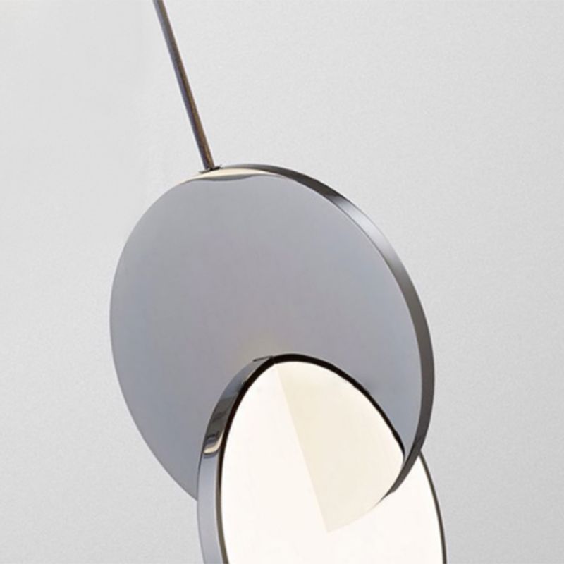 1-Light LED Thin Contemporary Hanging Lamp Kit Metal Pendant Light for Dining Room