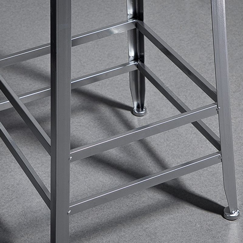 1/2/3 Pieces Industrial Pub Table Set Silver and Brown Bar Table and Stools