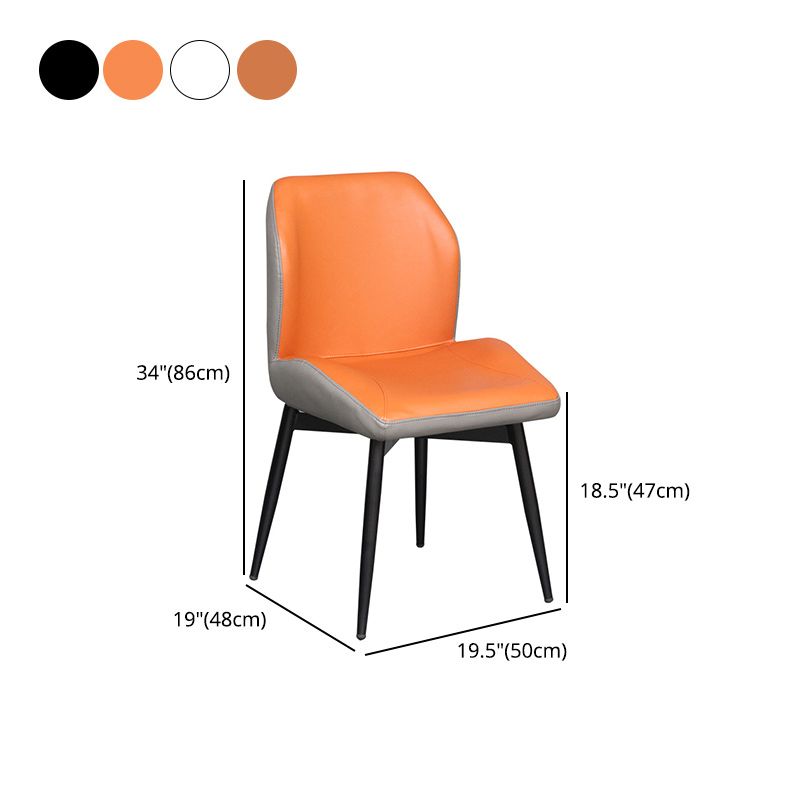 Industrial Dining Room Side Dining Chairs Faux Leather Dining Chairs