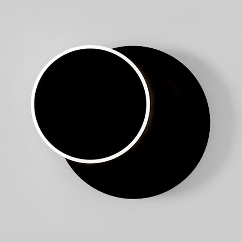 Prononi del comodino in metallo a parete a led geometrica rotatabile