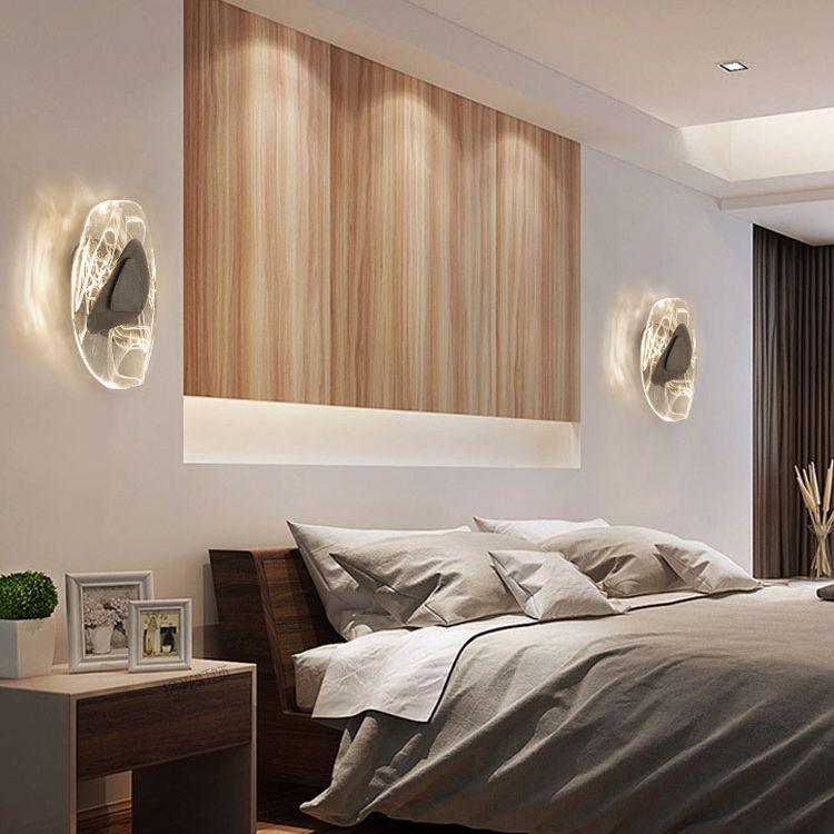 Accensione a parete ovale in stile moderno Crystal Crystal 1 Lipce Light Freepures in oro e nero