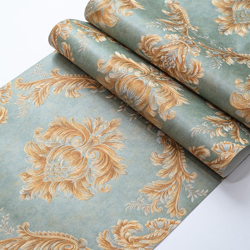 European Style Jacquard Wallpaper for Bedroom 57.1-sq ft Wall Covering in Pastel Color