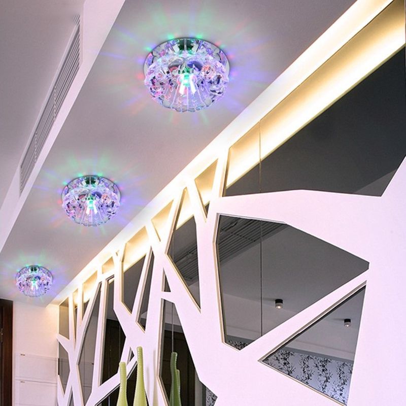 Luminaire de plafond géométrique à montage encastré contemporain avec trou de 2 à 3,5 po de diamètre