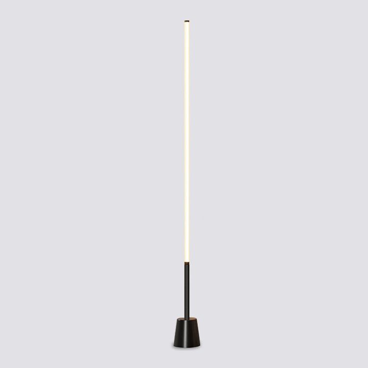 Lineaire LED -vloerlamp eenvoud Acryl bedstoplicht in zwart