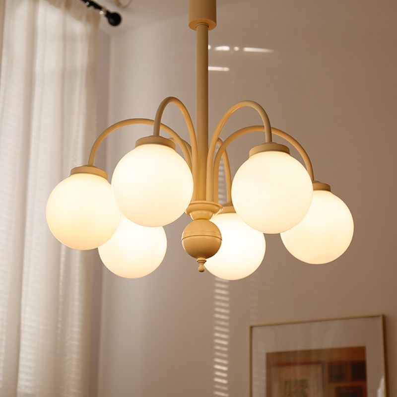Glass Simplicity Style Chandelier Globe Multi Light Hanging Light for Restaurant