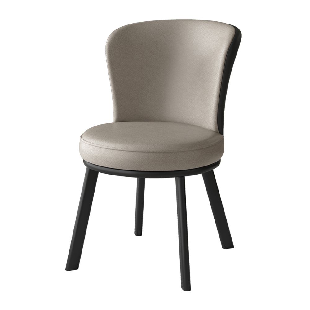 Chaise d'appoint en Faux cuir de Style moderne, chaises de salle à manger sans accoudoirs à dossier solide pour la cuisine