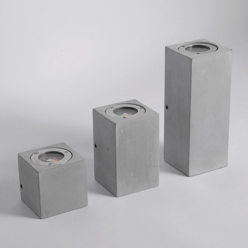 Waterproof Cement Wall Light Fixture Modern Style Wall Sconce Light in Gray