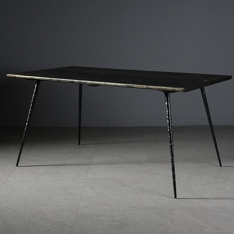 Industrial Dining Table Rectangle Wooden Dinner Table for Dining Room