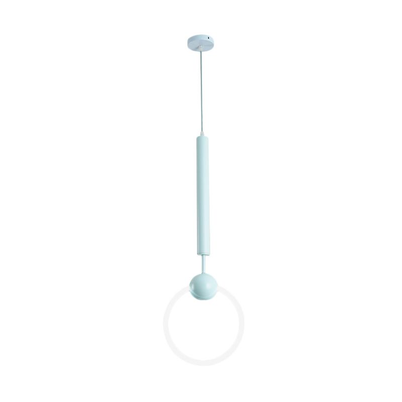 Flauta y anillo dormitorio colgante de metal claro 1 cabeza de macarrón de macarrón luz colgante
