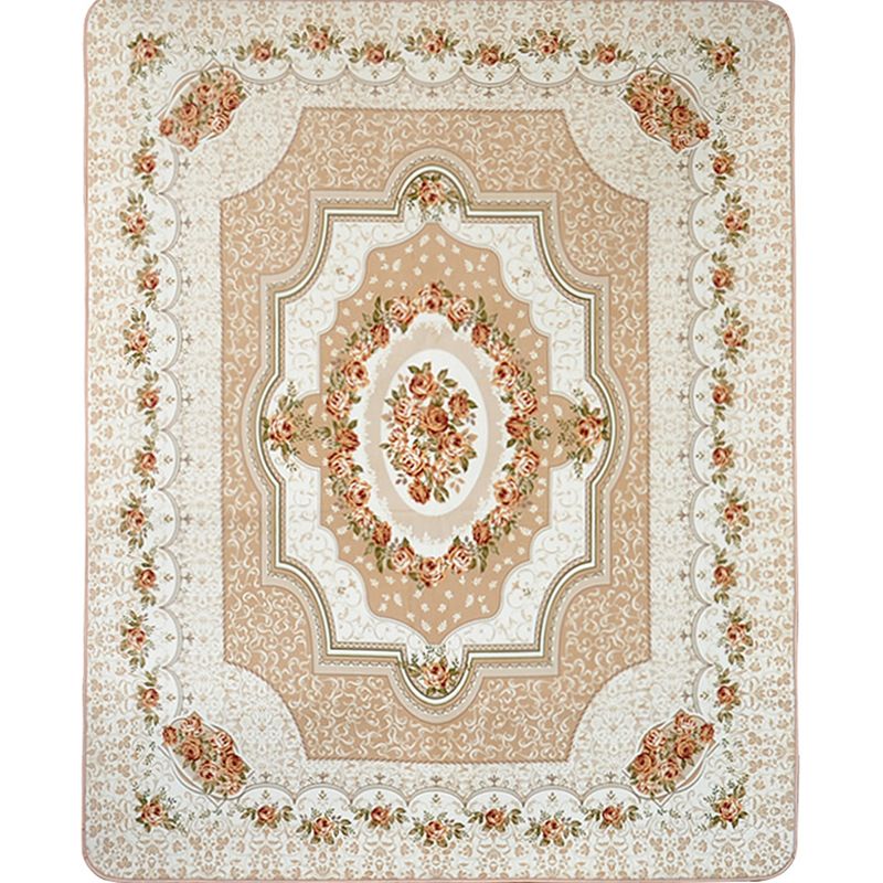 Mehrfarbiger blumiger gedruckter Teppich Baumwollmisch