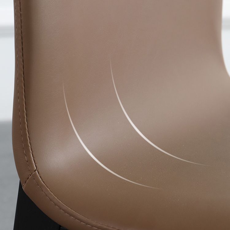 Scandinavian Style Ash Wood Dining Side Chair Solid Back Armless Chair for Home Use