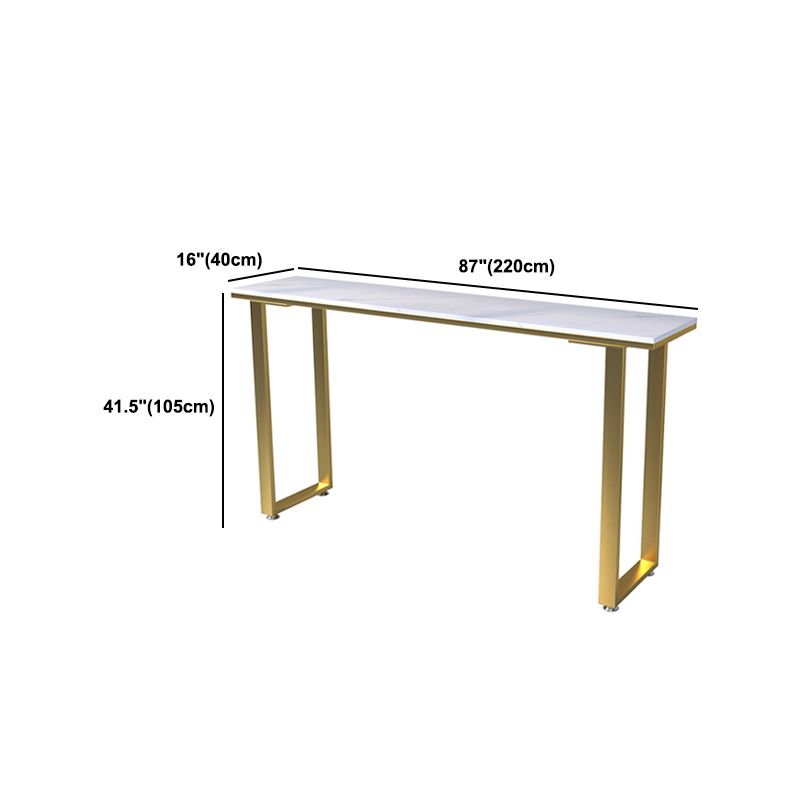 Glam Style 1/2/3/4 Pieces Faux Marble Bar Table Set Rectangular Counter Set for Home Use