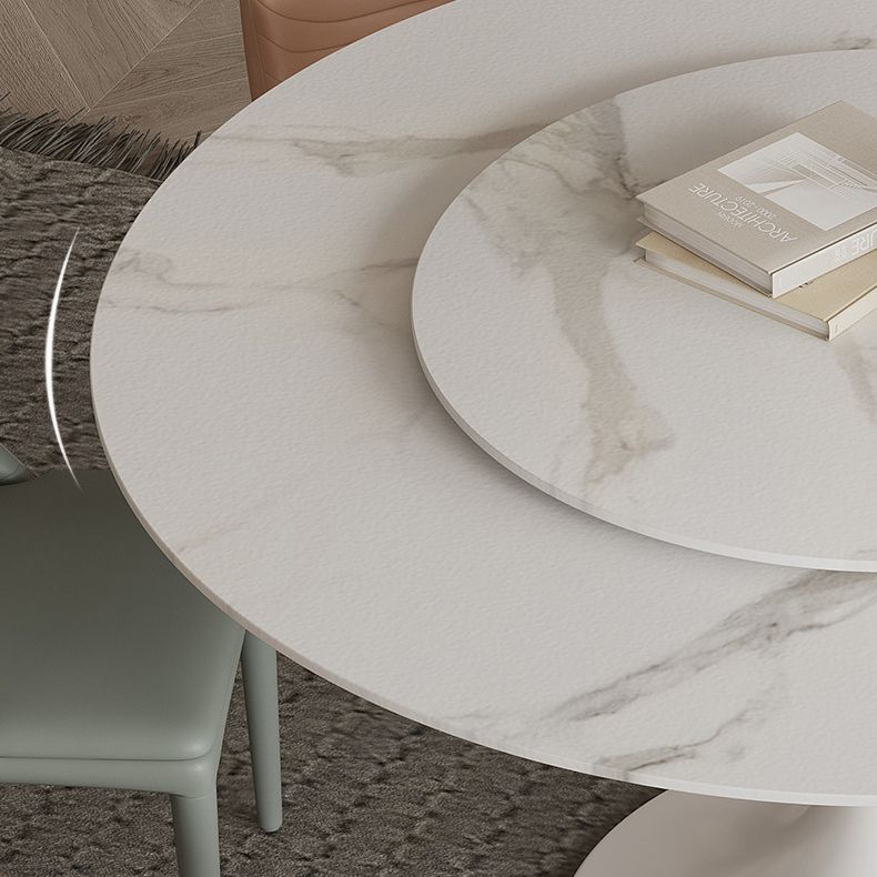 Mesa de comedor de tulipán redonda moderna de acabado mate para el hogar para el hogar