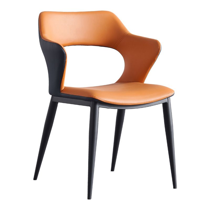 Scandinavian Style Metal Dining Chair Set Kitchen Dining Wingback Arm Chairs